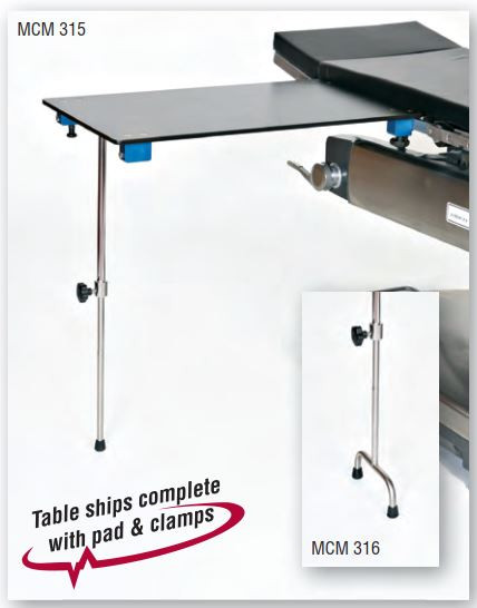 Arm/Hand Surgery Table-Rectangle-Carbon Fiber-Double Foot