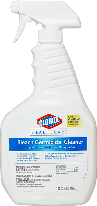 Clorox Healthcare Bleach Germicidal Cleaner-32 oz Spray