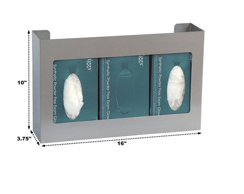 Triple Stainless Steel Glove Box Holder