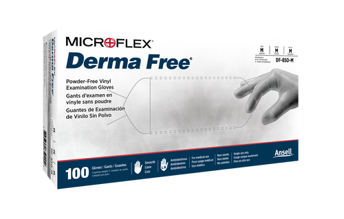 ANSELL MICROFLEX DERMA FREE POWDER-FREE VINYL EXAM GLOVES