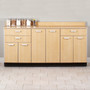 72" Base Cabinet with 6 Doors and 3 Drawers