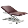 Bariatric Power Table Open Base Extra Wide 34" Adjustable Backrest