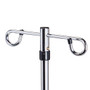 IV Pole 2-Hook 4 Leg Heavy Base