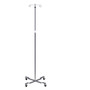 IV Pole 4 Leg Base 2-Hook Economy Pole