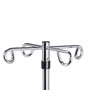 IV Pole 5 Leg Nylon Base 4-Hook Economy