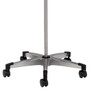 IV Pole 5 Leg Base 2-Hook Stainless Steel