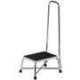 Bariatric Step Stool with Handrail Chrome