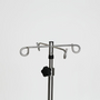Stainless Steel IV Pole with Five Leg Base