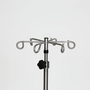 Stainless Steel IV Pole with Five Leg Base