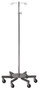 IV Pole/Infusion Pump Stand with 6 Leg Oversized Base