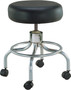 Wheeled Round Stool with Adjustable-Height