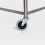 Round Laundry Hamper-Stainless Steel-Caster
