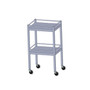 Prep Table With 4-Sided Rail On Top And Lower Shelf