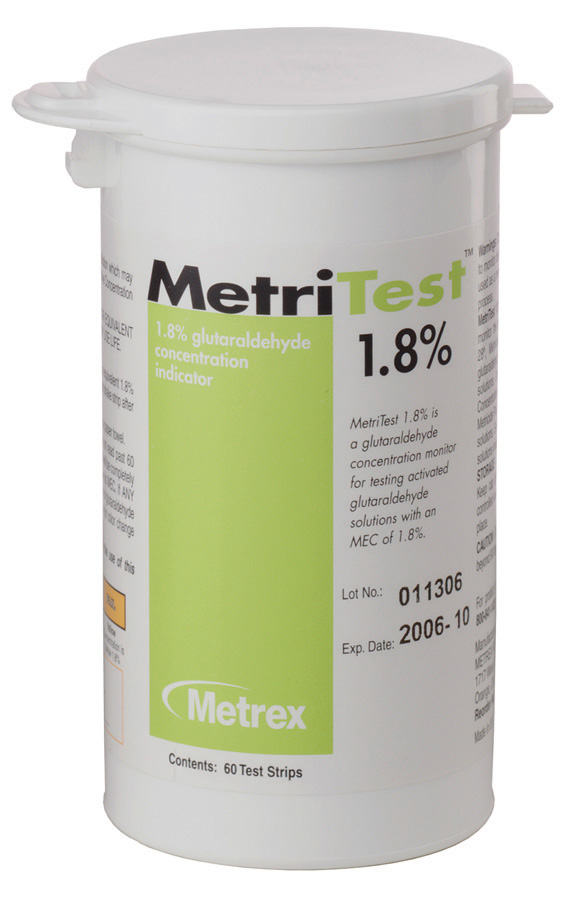 MetriTest Glutaraldehyde Test Strips 1.8%