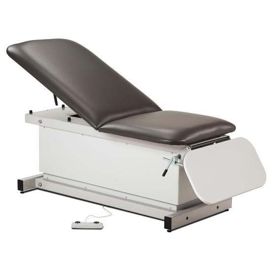 Shrouded Power Casting Table with Laminate Surface Leg Rest