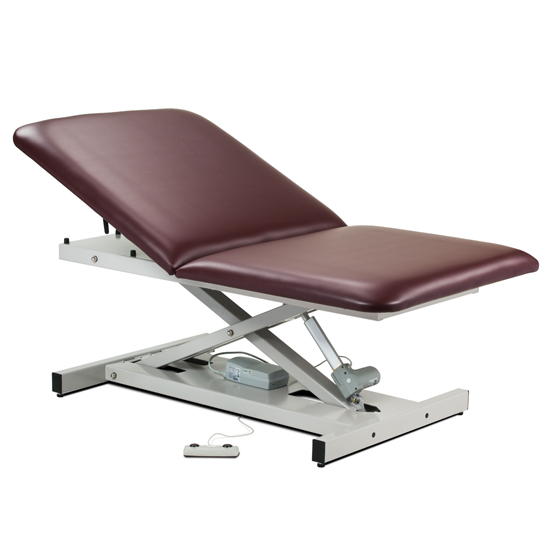 Bariatric Power Table Open Base Extra Wide 34" Adjustable Backrest