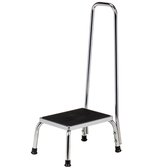 Step Stool with Hand Rail Chrome