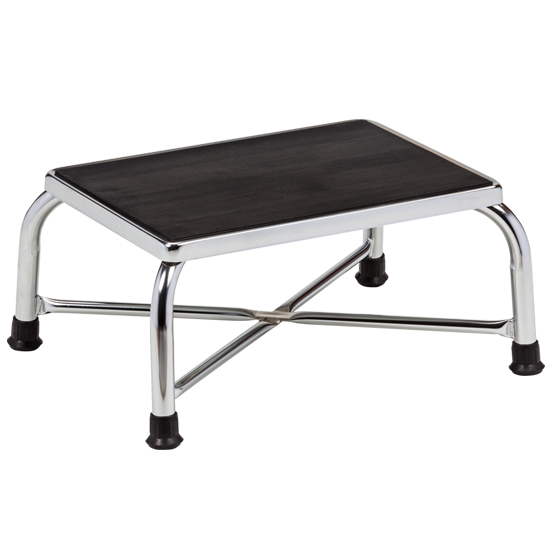 Bariatric Step Stool with Large Top Chrome