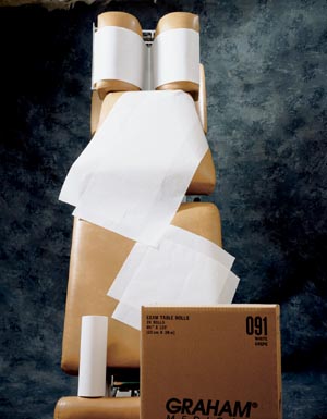 Graham Medical Chiropractic Smooth Headrest Paper Roll