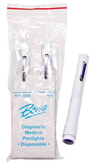 Bovie Diagnostic Medical Penlight 6303 with Cobalt Filter Pack