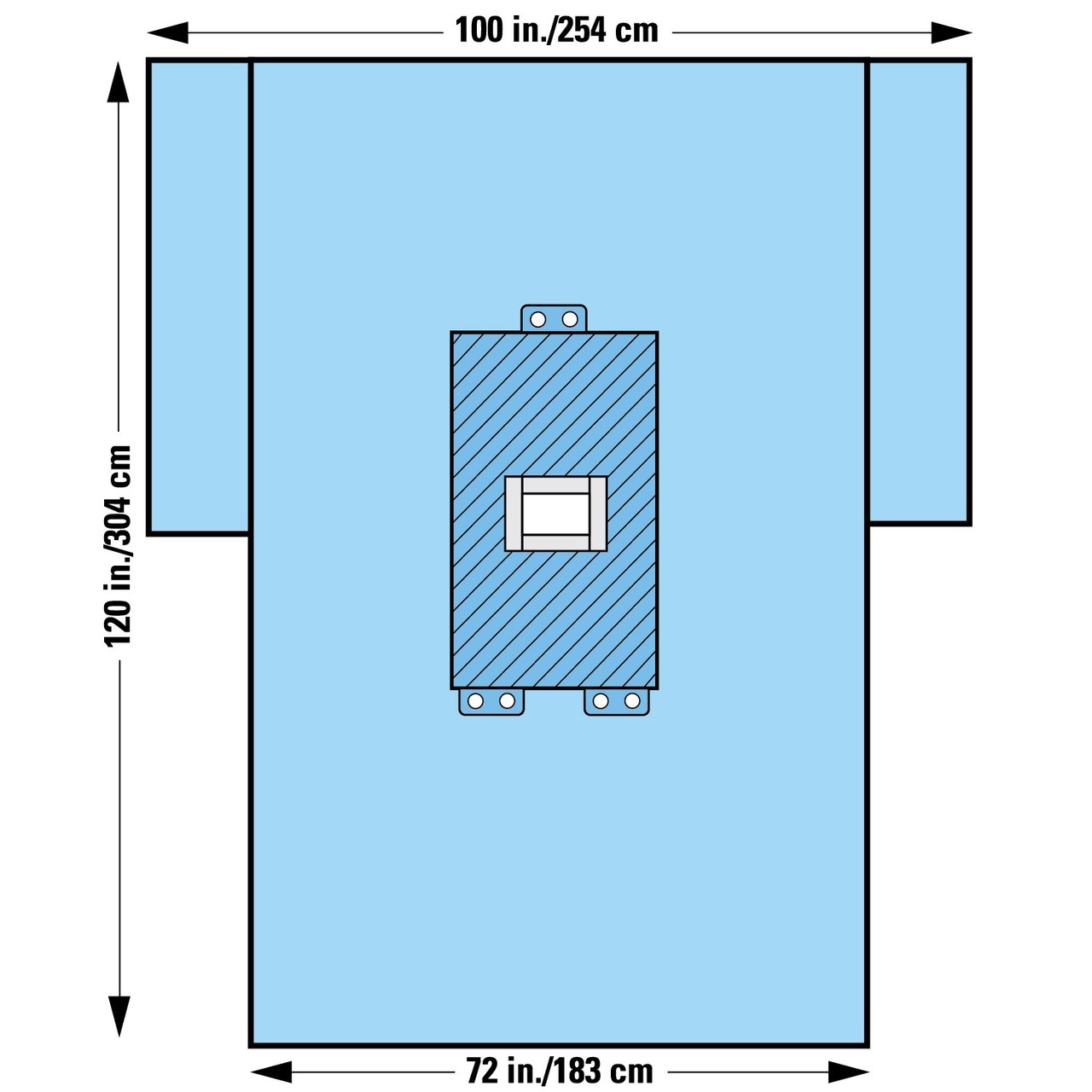 Halyard Health Transverse Laparotomy Surgical Drapes 89281