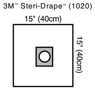 3M Steri-Drape Small Drape w/Adhesive Aperture 1020