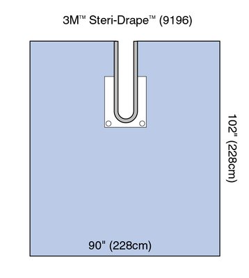 3M Steri-Drape Adhesive Split Sheet, 9196, 228 cm x 260 cm