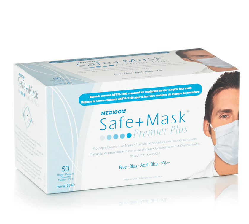 Medical Mask Premier Plus Earloop Face Mask ASTM 2