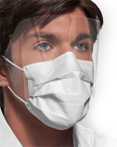 Crosstex Medical Mask Ultra Fog Free Earloop with Shield GCPW