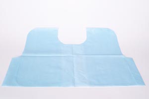 TIDI Patient Exam Capes 30"x21" Poly/Tissue Sky Blue