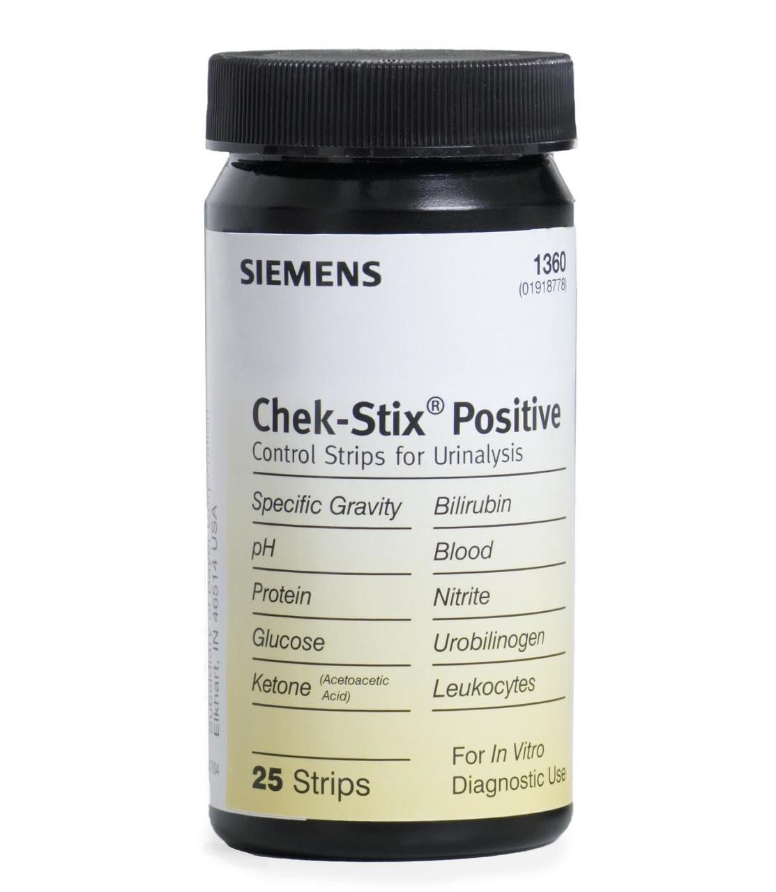 Siemens Chek-Stix Urinalysis Positive Control Strips
