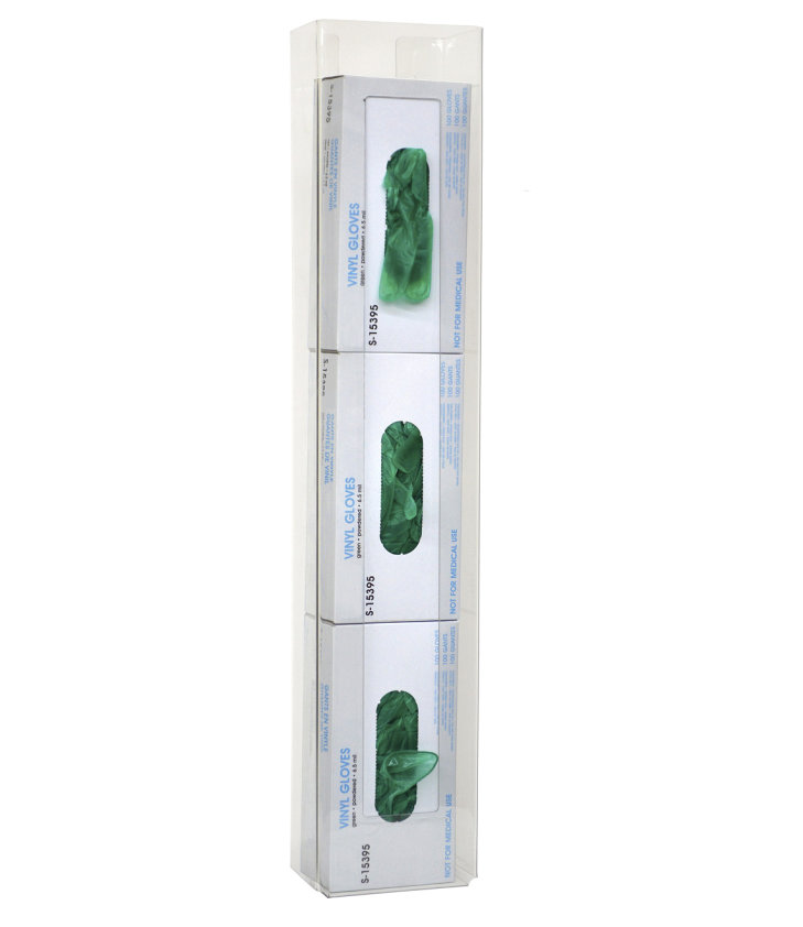 Triple Clear PETG Vertical Glove Box Holder (305352-1)