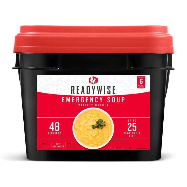 Freeze Dried Emergency Soup Bucket - 48 Servings