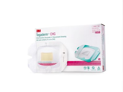 3M Tegaderm CHG Transparent Film IV Securement Dressing