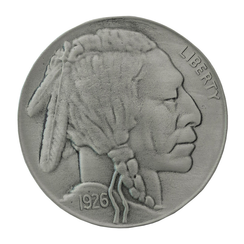Indian Head Nickel Replica Belt Buckle - Western Express
