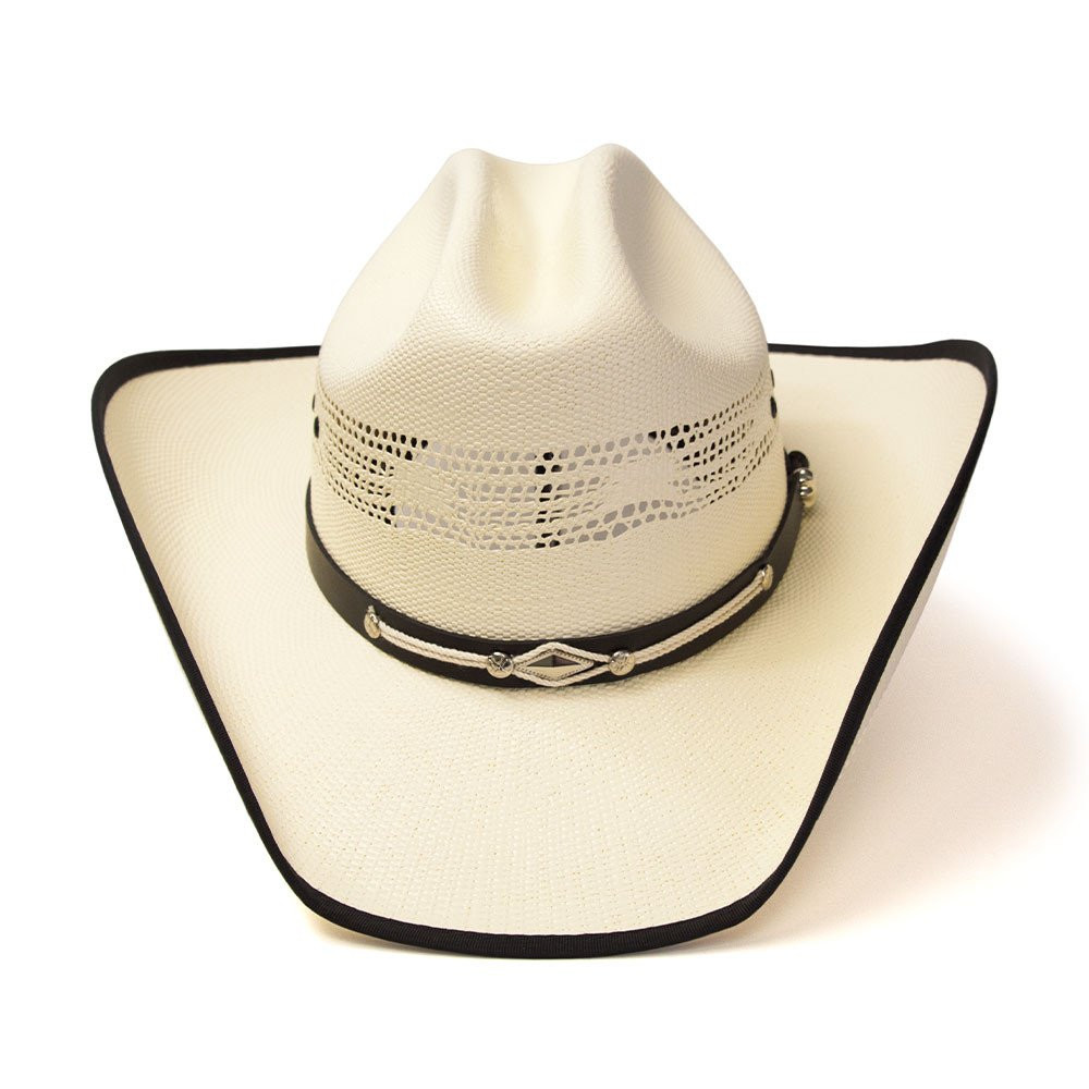Chapeau Western Cowboy Paille Bangora – Artel – Taille 6 7/8 – Vintage USA