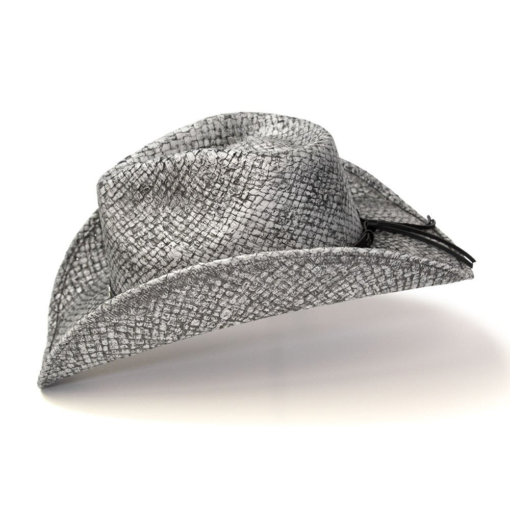 Gray Straw Western Pinch Front Hat - Western Express display picture 2
