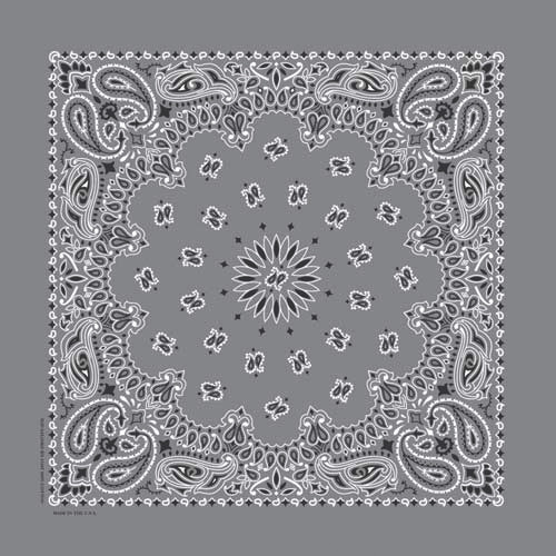 Made in the USA - Charcoal Paisley Bandana - Western Express