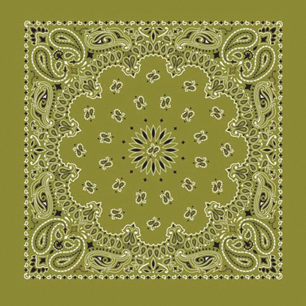 Made in the USA - Olive Paisley Bandana - Western Express
