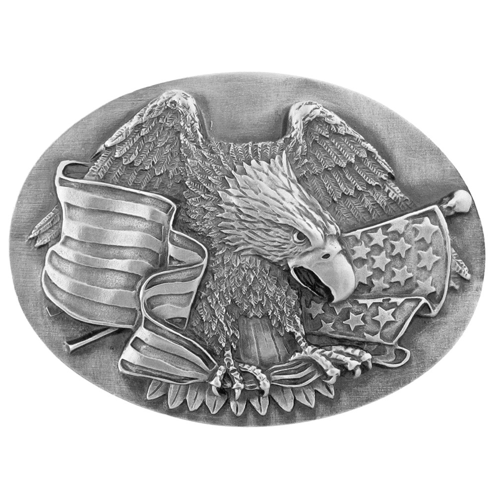 USA American Flag Metal Belt Buckle – Patriotic Novelty For Men