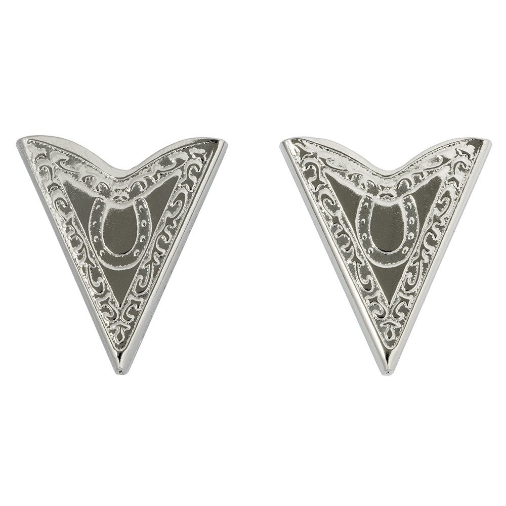 dress shirt metal collar tips Silver & Gold Western Collar Tips- screw post attachment