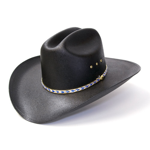 Black Straw Western Cattleman Hat