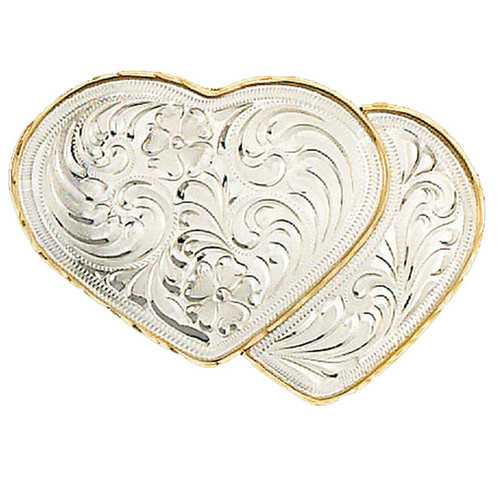 Heart German Silver Belt Buckle