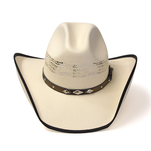 Black Straw Western Cattleman Hat with Gold Hat Band - Western Express