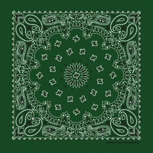 Made in the USA - Hunter Green Paisley Bandana