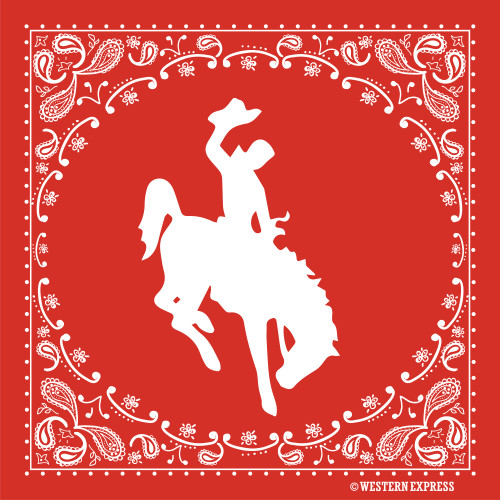 Red Buckin' Cowboy Bandana