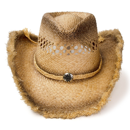 VGold raffia-effect Panama hat