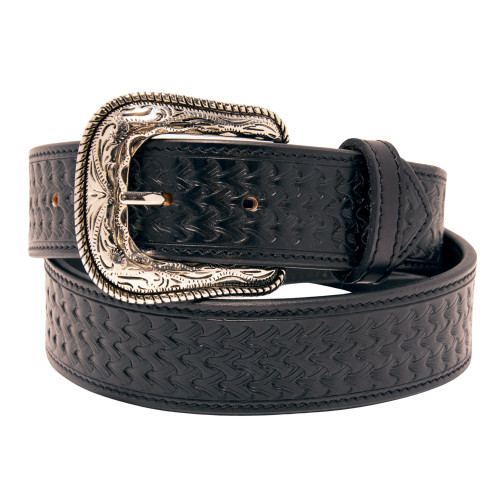 Tooled Top Grain Leather Belt