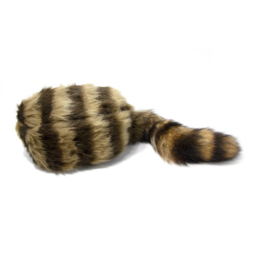 Striped Tail Coon Fur Cap - Made In USA