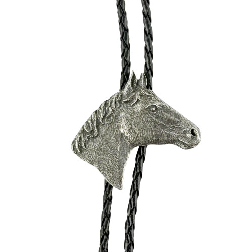 Horse Head Western Bolo Tie - Cast Pewter